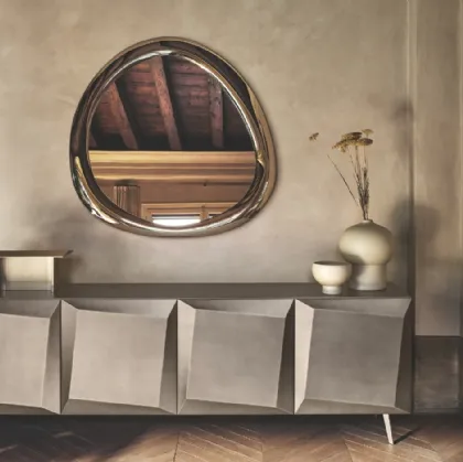 Specchio con cornice in vetro Aura di Calligaris