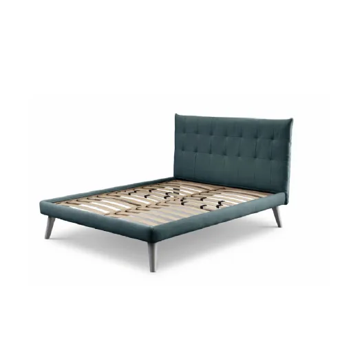 Rete Letto portante in legno con telaio in faggio e doghe in faggio multistrato di Oggioni