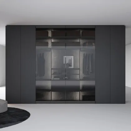 Armadio Freedhome Apertura Totale 50 vetro fumé di Caccaro