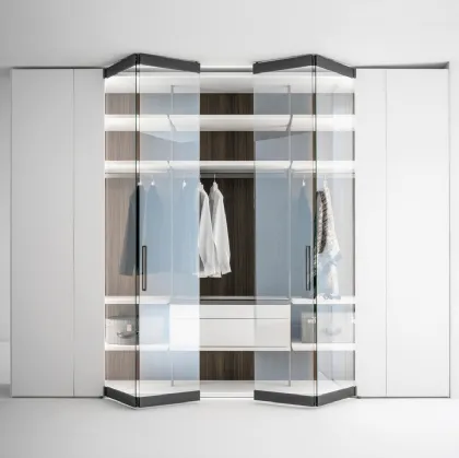 Armadio Freedhome Apertura Totale 50 vetro extrachiaro di Caccaro