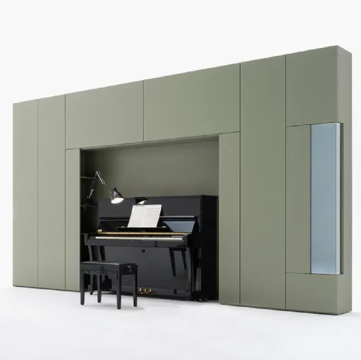 Armadio Freedhome a ponte in laccato opaco con ante battenti di Caccaro