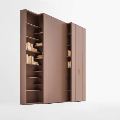 Armadio con ante battenti Freedhome in laccato opaco Cambio di Profondità di Caccaro