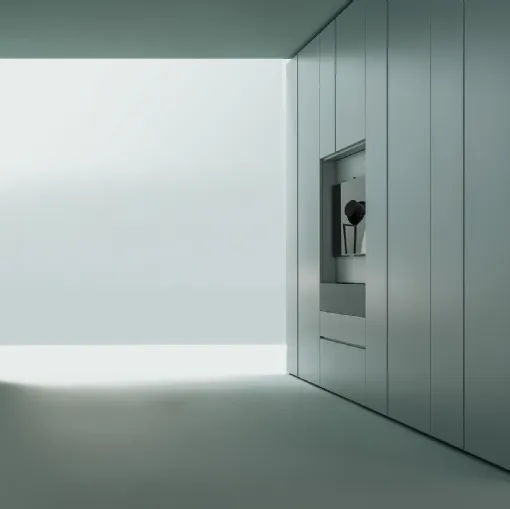 Armadio Freedhome con ante battenti in laccato opaco Porta TV apribile notte di Caccaro