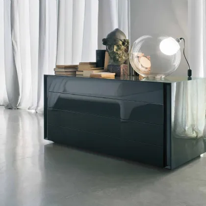 Comò in laccato lucido Luna di Lema