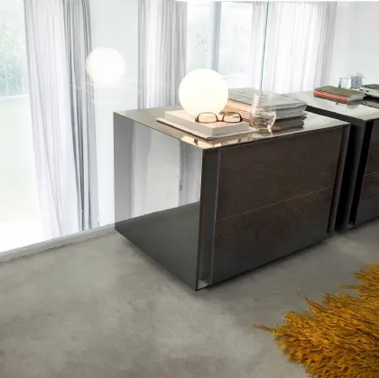 Comodino Luna in laccato lucido di LemaComodino Luna in laccato lucido di Lema