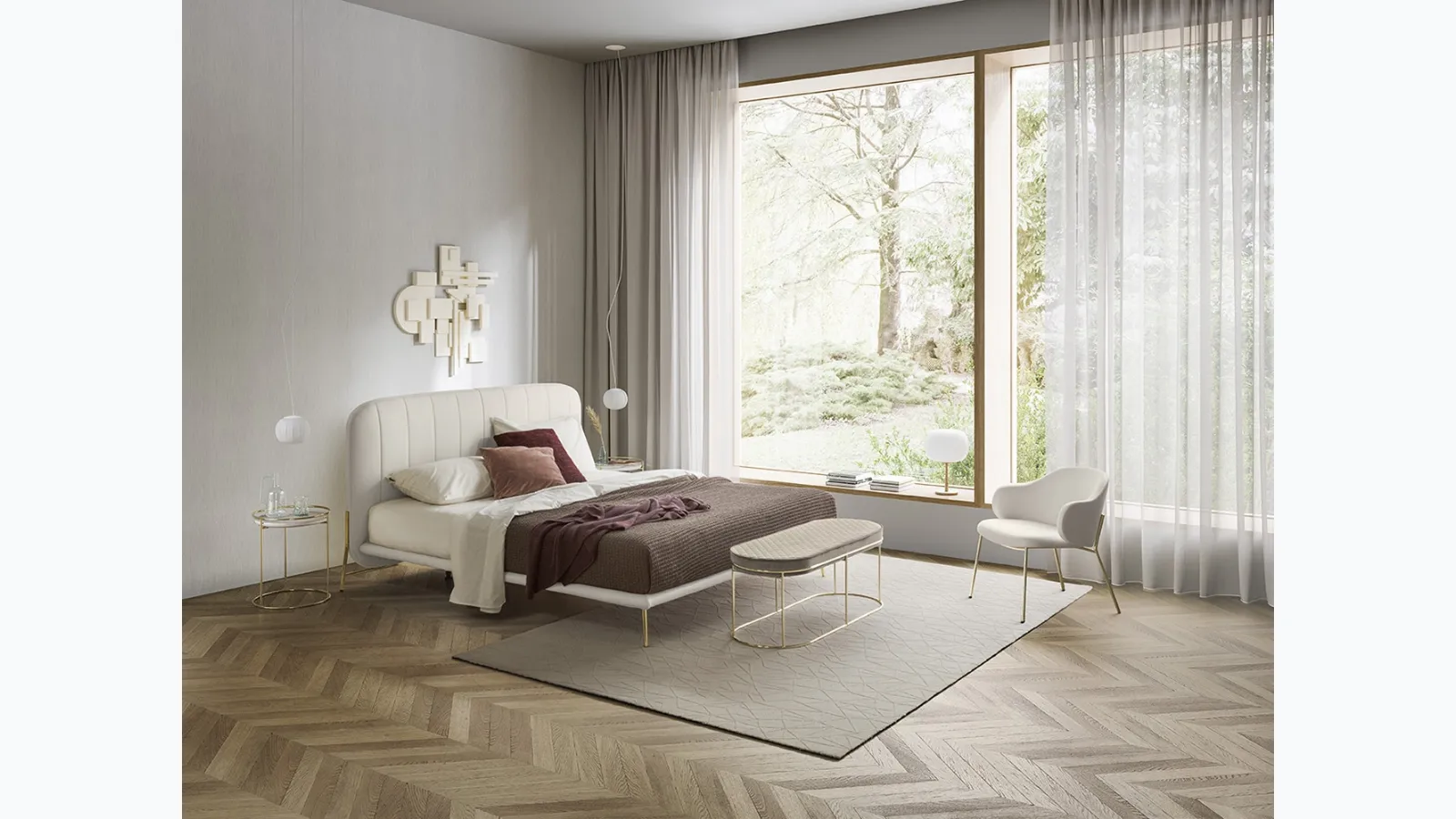 Letto imbottito Le Marais di Calligaris