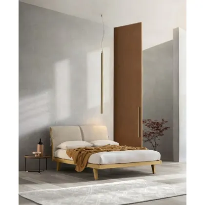 Letto Londra in legno di rovere con cuscini rimovibili di Le Fablier