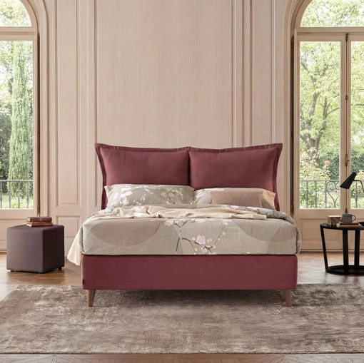 Letto matrimoniale Mariposa con contenitore di Oggioni