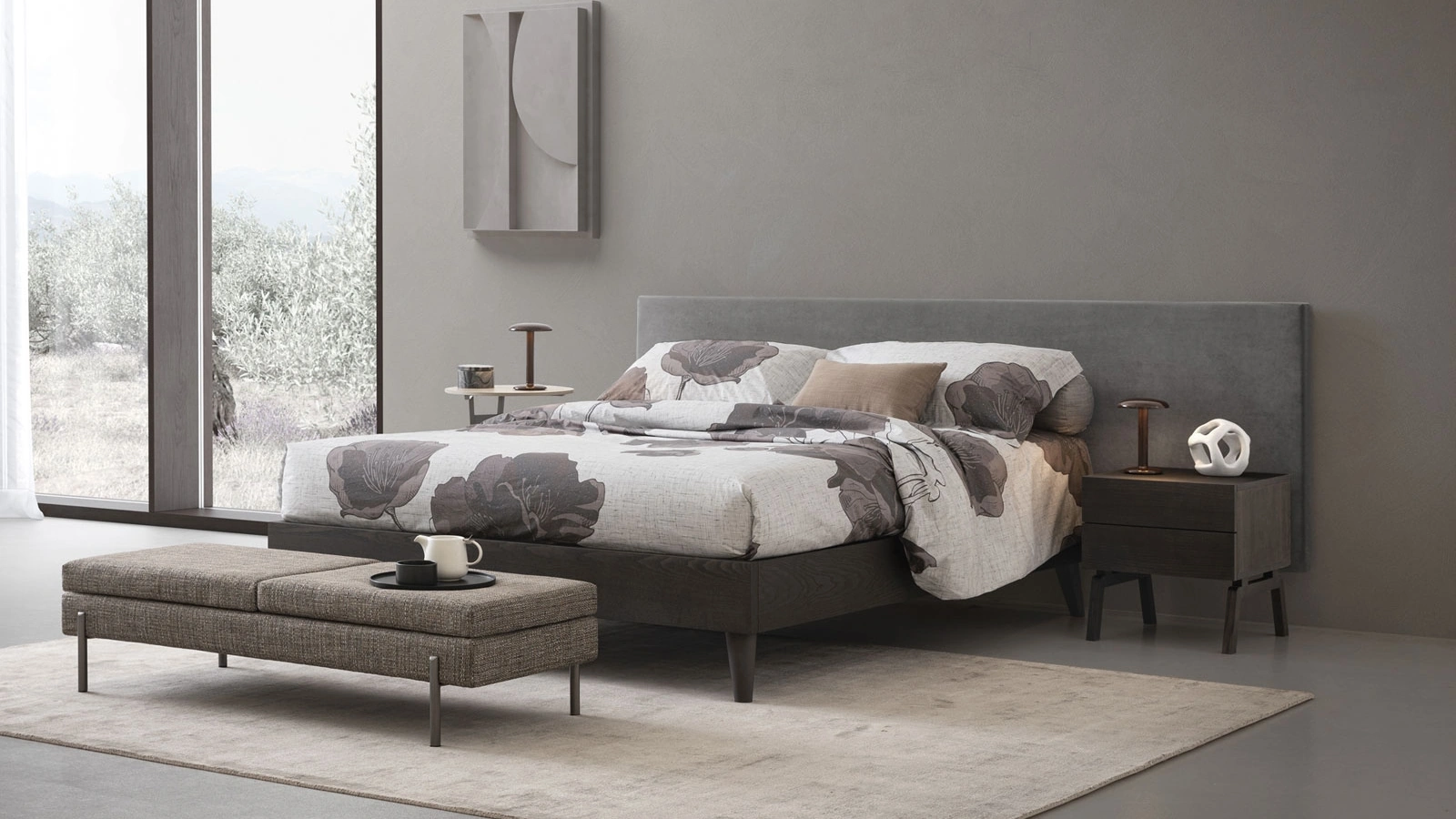 Letto imbottito Kelly Tessile di Oggioni