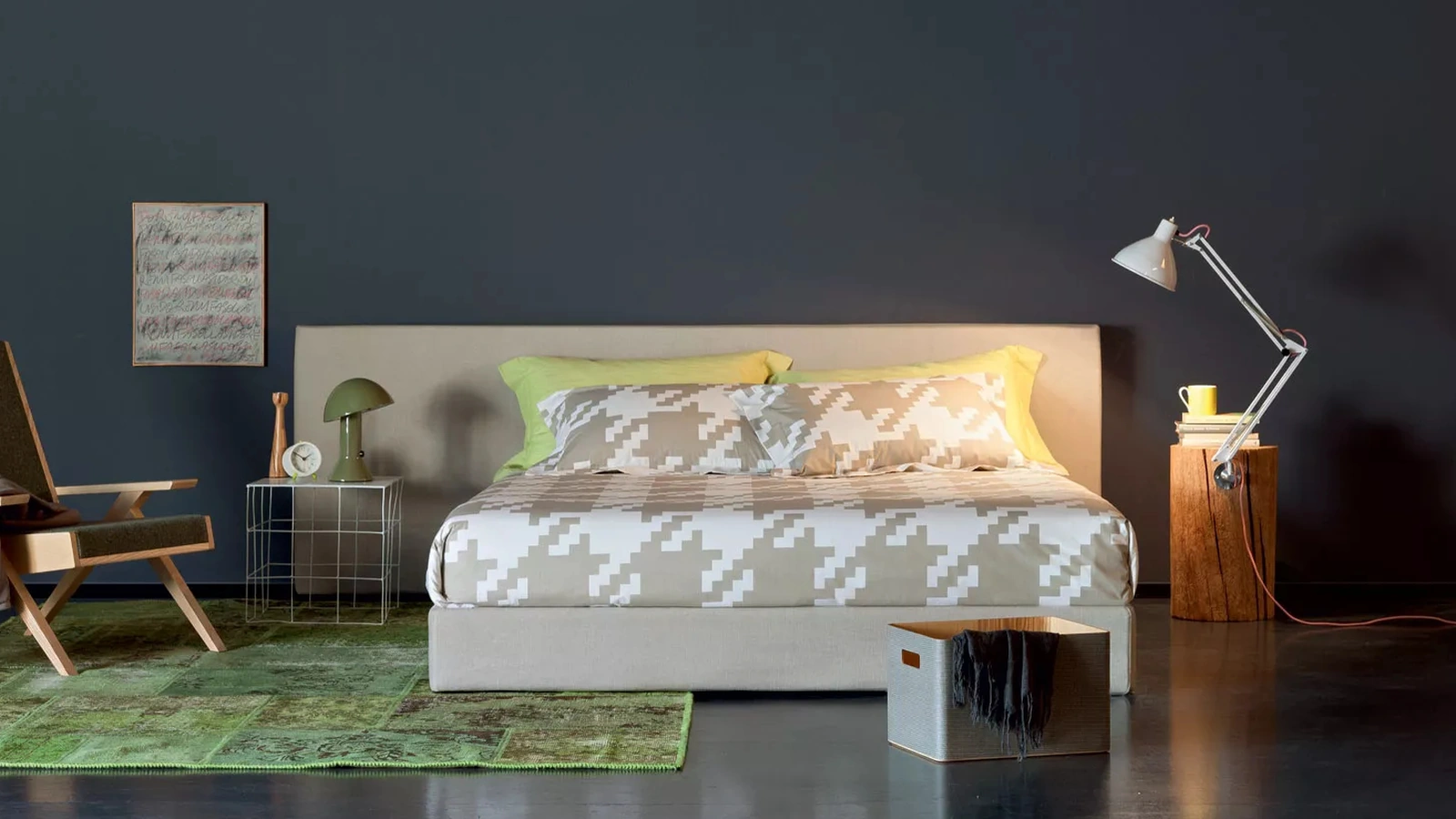 Letto imbottito Kelly Tessile di Oggioni