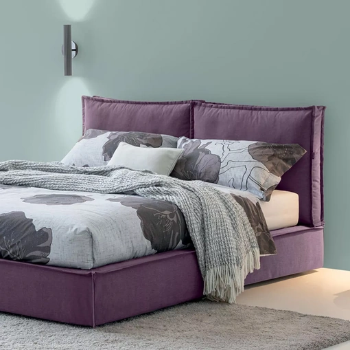 Letto in tessuto Metro con box contenitore di Oggioni