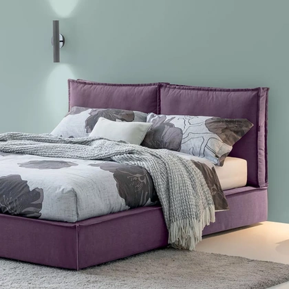 Letto in tessuto Metro con box contenitore di Oggioni