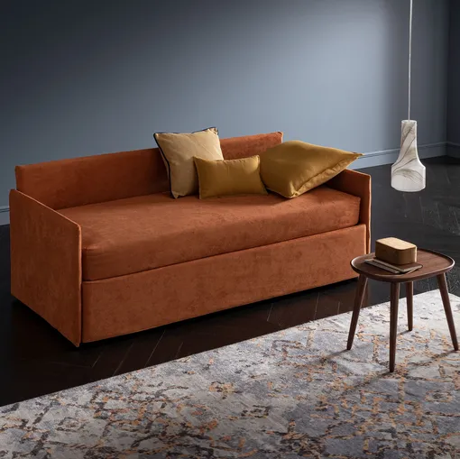 Letto singolo in tessuto Prime Colibrì Ponte con letto estraibile di Altrenotti