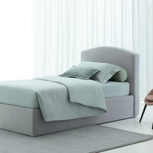 Letto singolo con contenitore Face di Oggioni