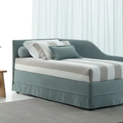 Daybed singolo in tessuto con letto estraibile e contenitore Golf 331 di Oggioni