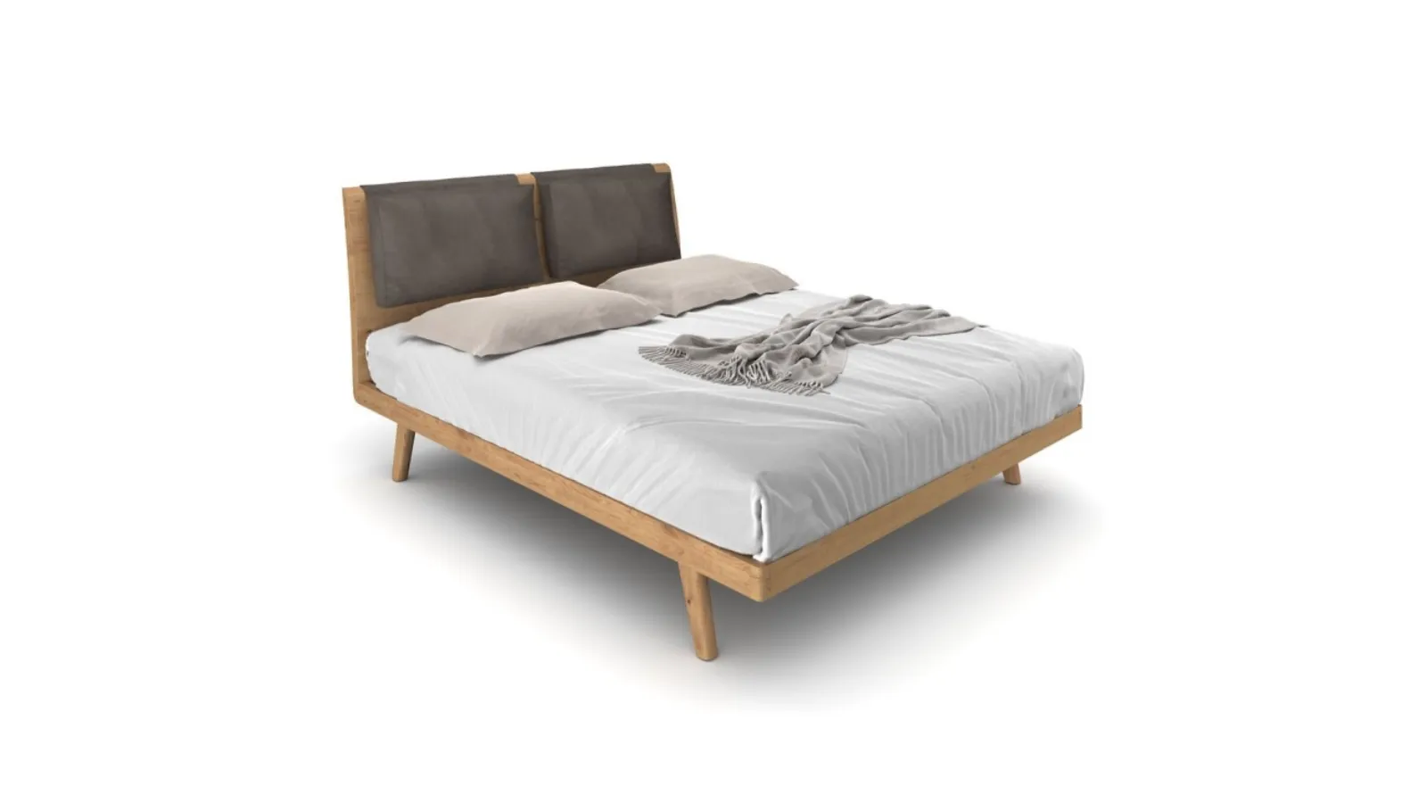 Letto Stoccolma in rovere con cuscini rimovibili di Le Fablier