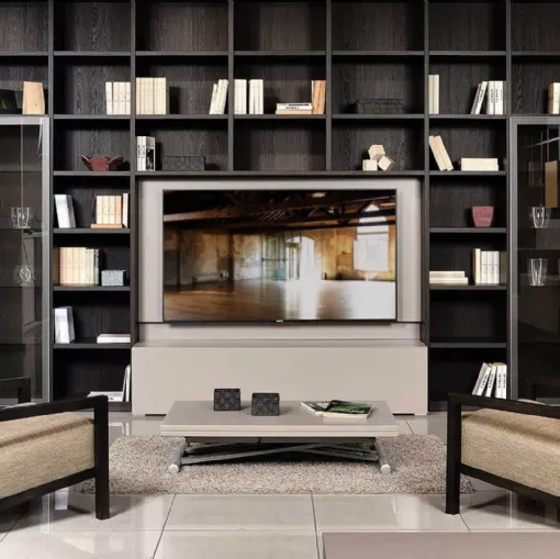 Libreria modulare in finitura essenza legno President di Fratelli Elli