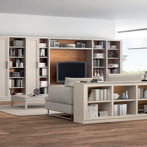 Libreria Melograno composizione 16  in legno laccato di Le Fablier