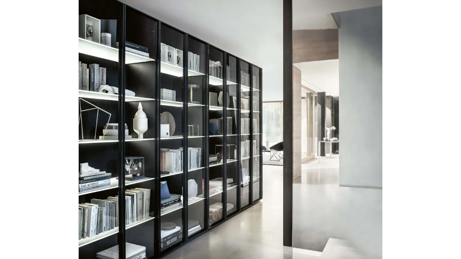 Libreria divisoria Selecta in legno di Lema