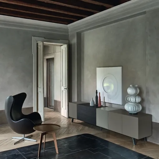 Madia Domino Più 15P in laccato opaco di Sangiacomo