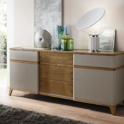 Madia Dyhana in finitura bicolore laccato più essenza di Le Fablier