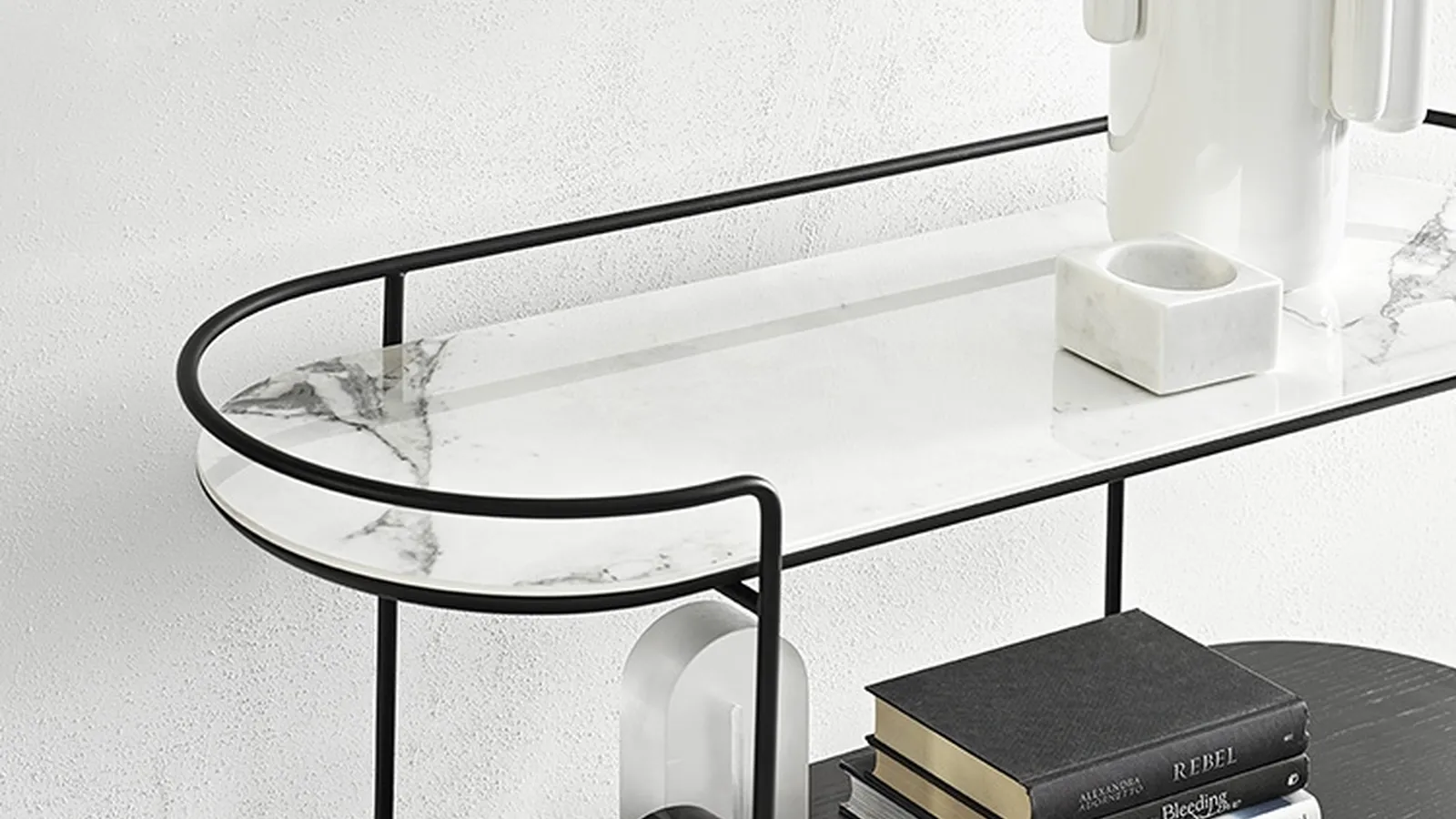 Mobile ingresso in tondino di metallo Atollo di Calligaris