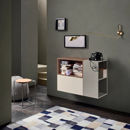 Mobile sospeso Lampo Open in laccato opaco di Sangiacomo