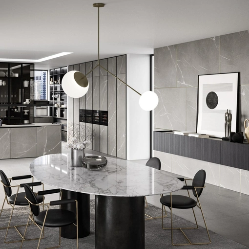 Mobile sospeso Modula Frassino Noir di Snaidero