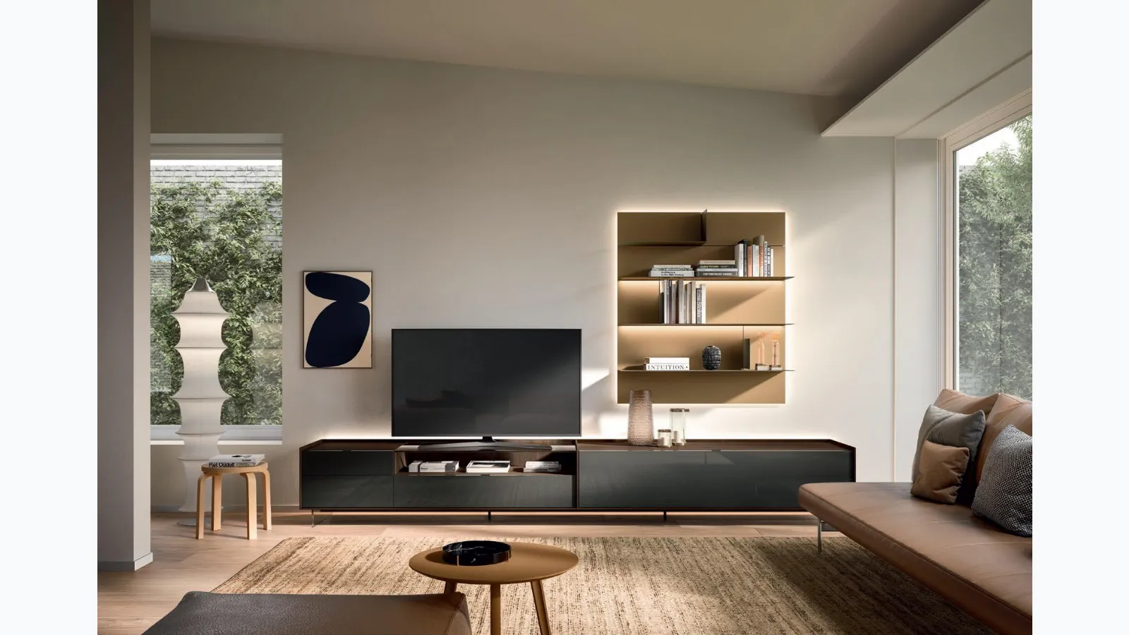 Parete Attrezzata Cabaret Glass di Sangiacomo