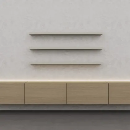 Parete Attrezzata Climb in essenza legno Barrique di Fratelli Elli