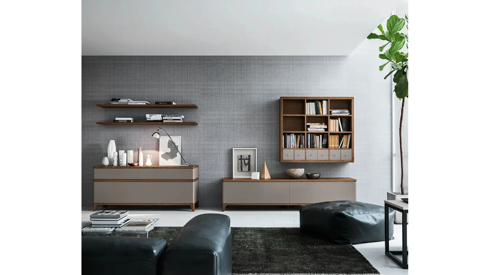 Parete Attrezzata Fiori di Loto composizione 05 di Le Fablier