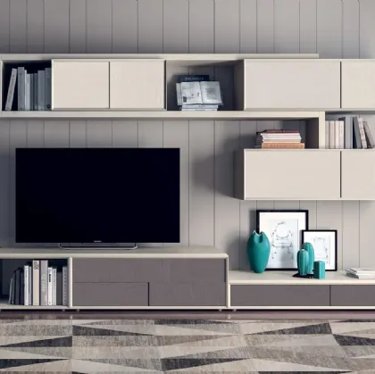 Parete Attrezzata in legno e laccato opaco Le Spezie composizione 18 di Le FablierParete Attrezzata in legno e laccato opaco Le Spezie composizione 18 di Le Fablier