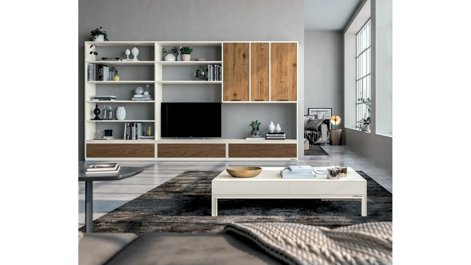 Parete Attrezzata Melograno composizione 95 di Le Fablier