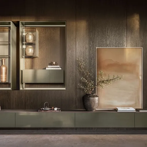 Parete Attrezzata Sistema LT40 Ortica di Lema