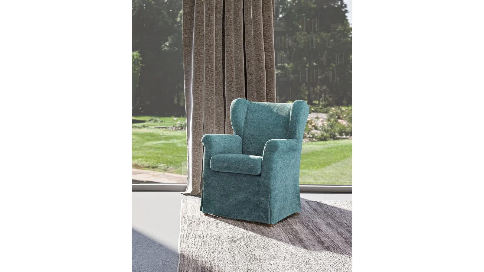 Poltroncina Carlotta in tessuto di MorbidLine Salotti