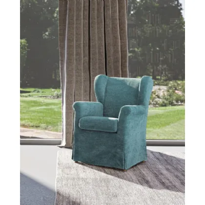Poltroncina Carlotta in tessuto di MorbidLine Salotti