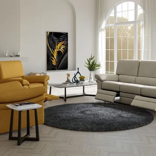 Poltrona relax Havana in tessuto di MorbidLine Salotti