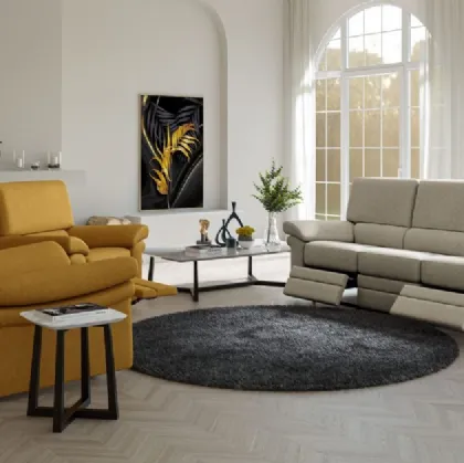 Poltrona relax Havana in tessuto di MorbidLine Salotti