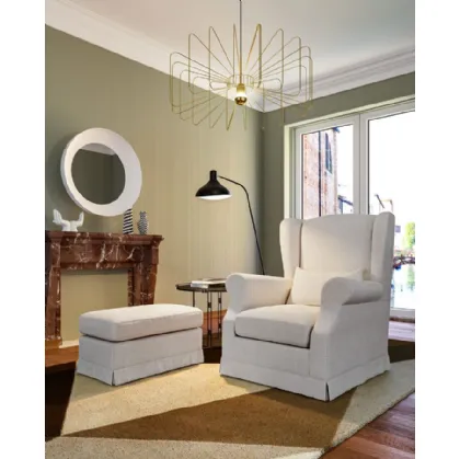 Poltrona classica in tessuto Margareth di MorbidLine Salotti