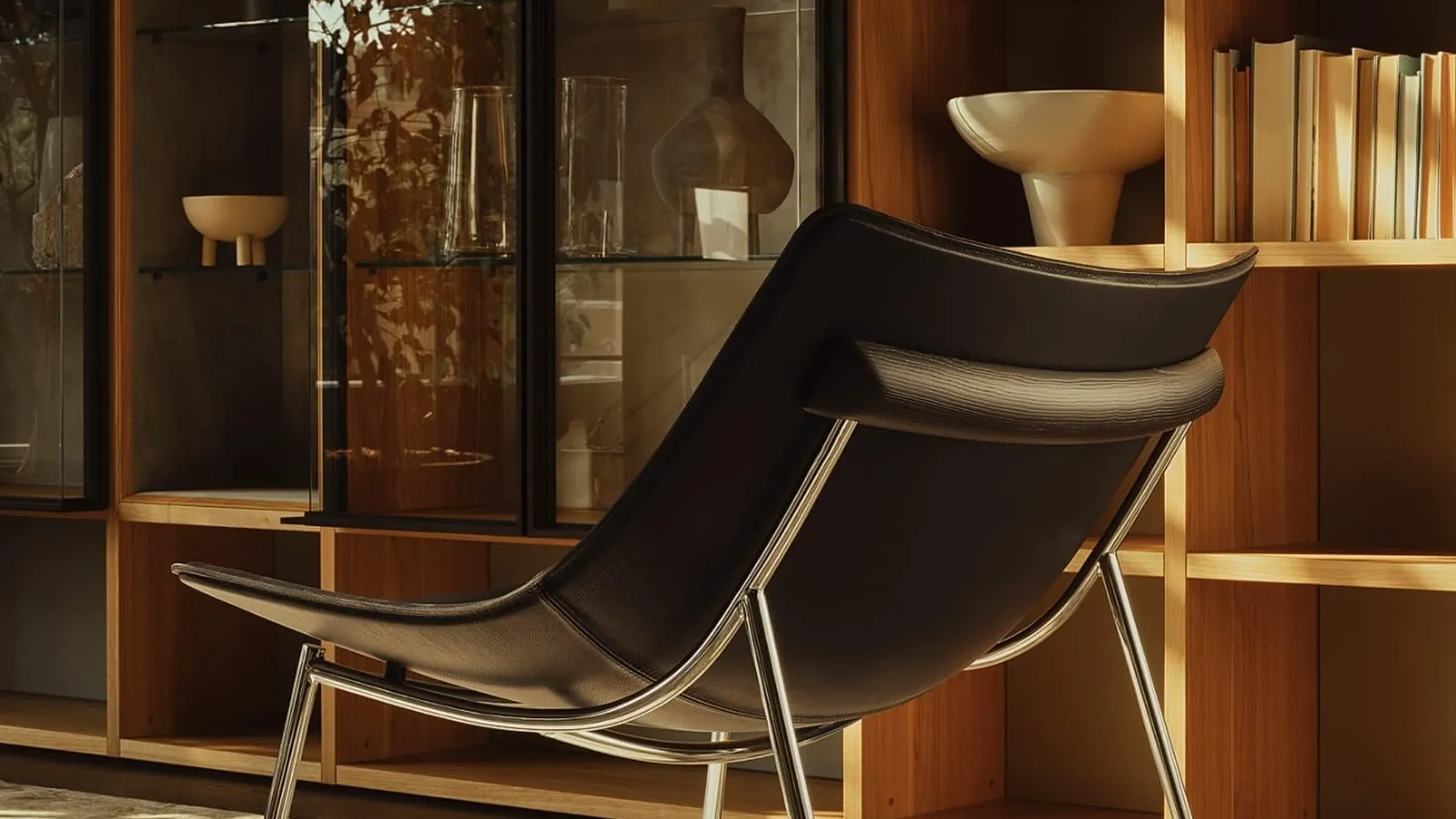 Poltrona in pelle Omega di Lema