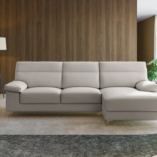 Divano in tessuto con penisola Aspen di MorbidLine Salotti