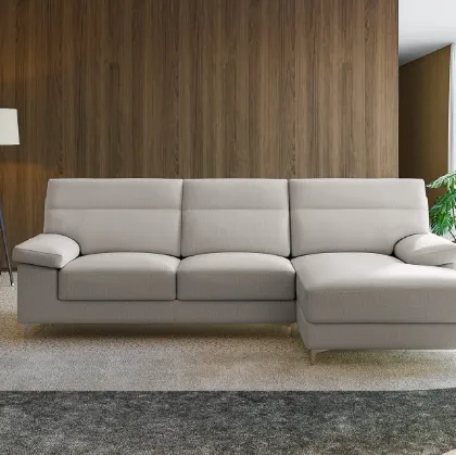 Divano in tessuto con penisola Aspen di MorbidLine Salotti