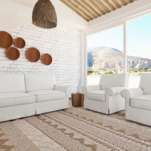 Salotto classico in tessuto Charleston di MorbidLine Salotti