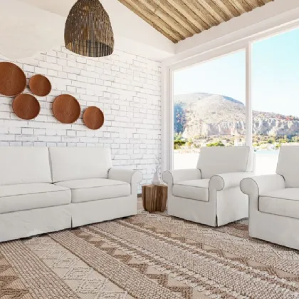 Salotto classico in tessuto Charleston di MorbidLine Salotti