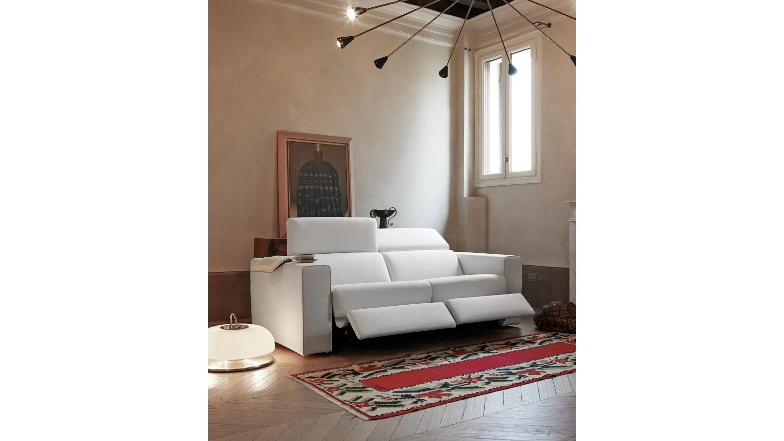 Divano relax lineare Dalton di MorbidLine Salotti