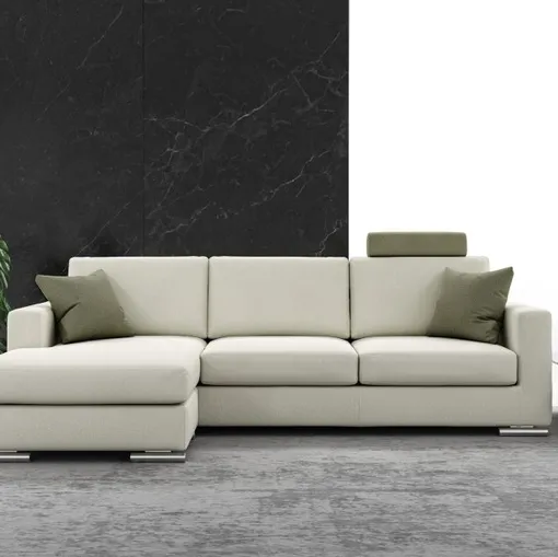 Divano moderno con penisola Miami di MorbidLine Salotti