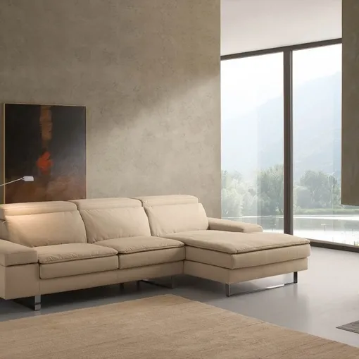 Divano in tessuto con penisola Gordon di MorbidLine Salotti