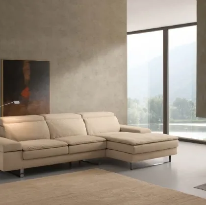 Divano in tessuto con penisola Gordon di MorbidLine Salotti