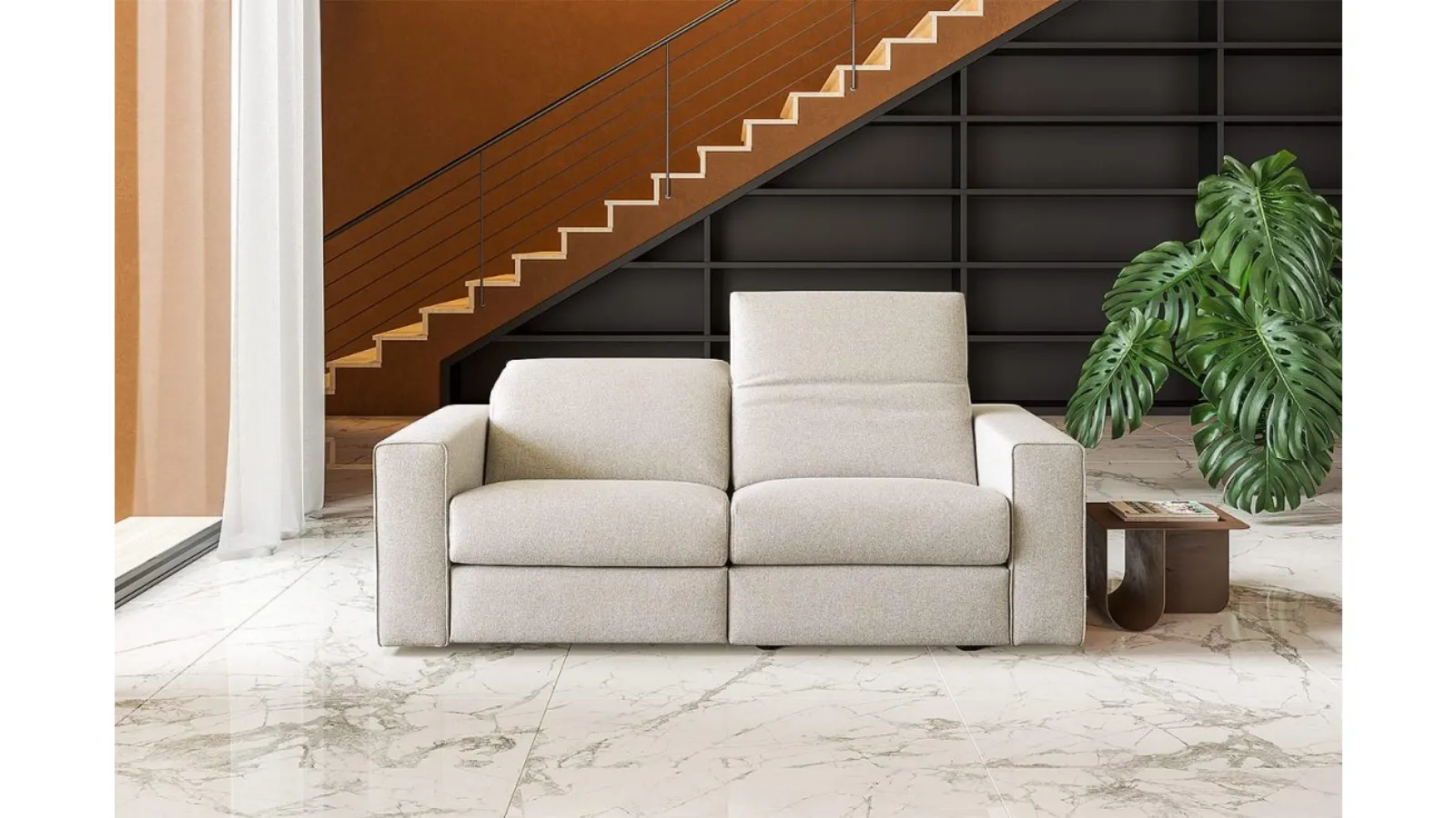 Divano relax in tessuto Logan di MorbidLine Salotti