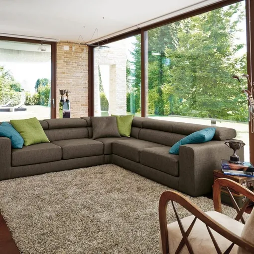 Divano angolare in tessuto Missouri di MorbidLine Salotti